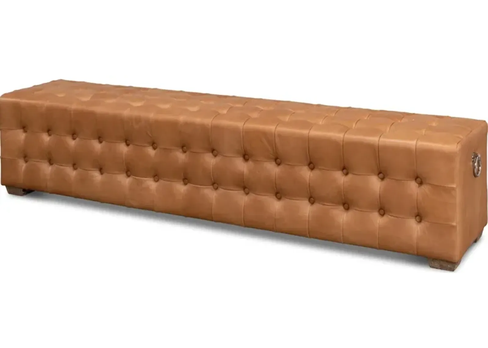 Beam Bench Tufted Leather