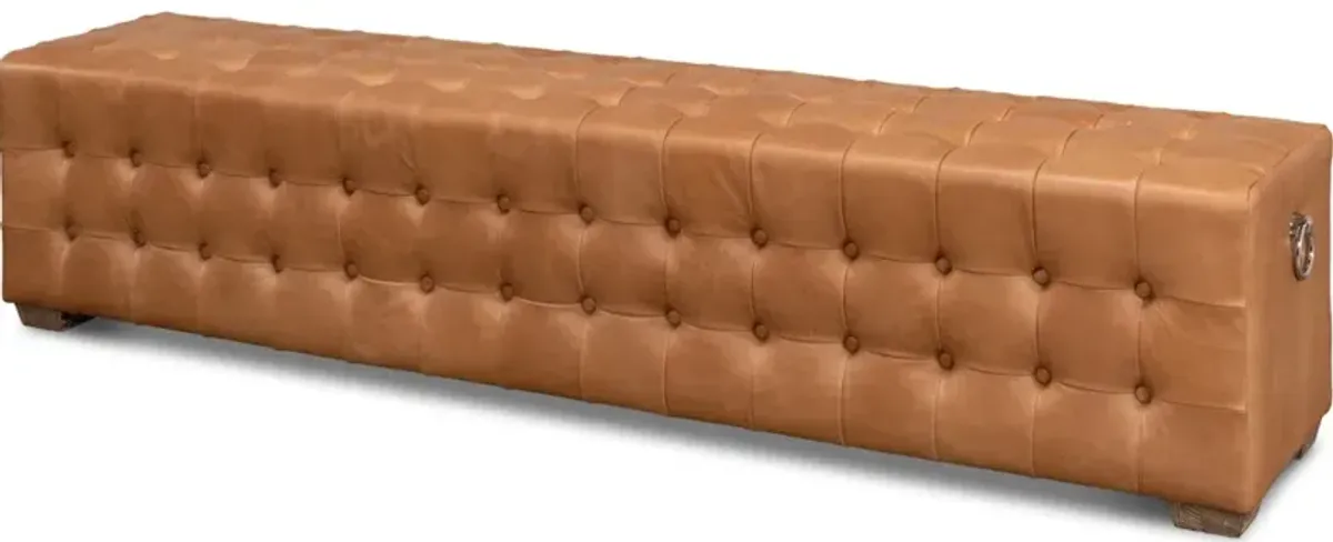 Beam Bench Tufted Leather