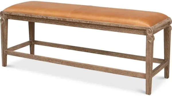 Smith Building Parlor Bench Leather