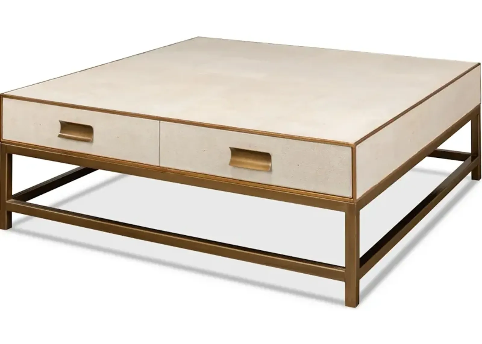 Shagreen Square Coffee Table Osprey Wht