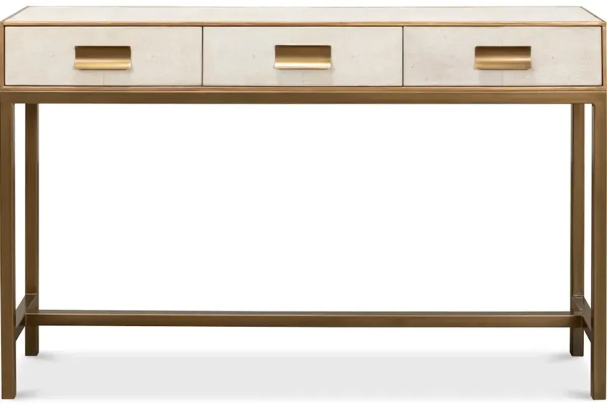 Shagreen Console Table Osprey White