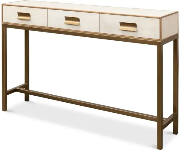 Shagreen Console Table Osprey White
