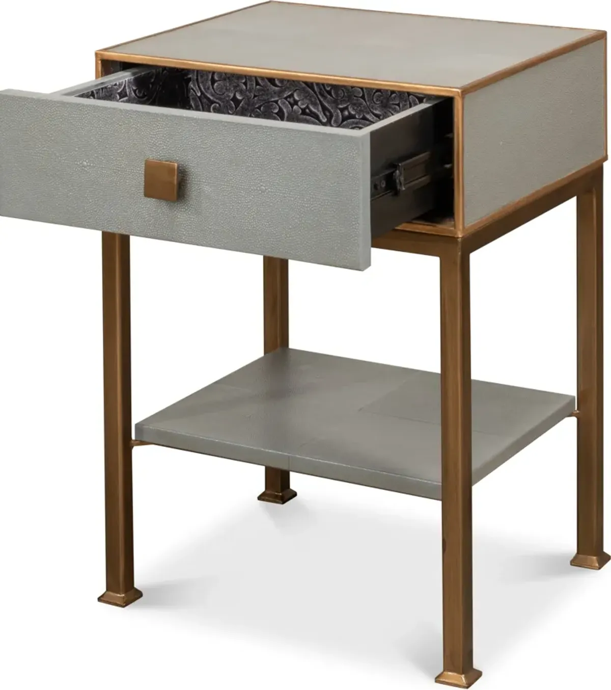 One Drawer Night Stand Storm Grey