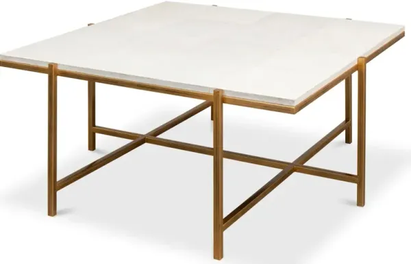 Shagreen Cocktail Table Osprey White