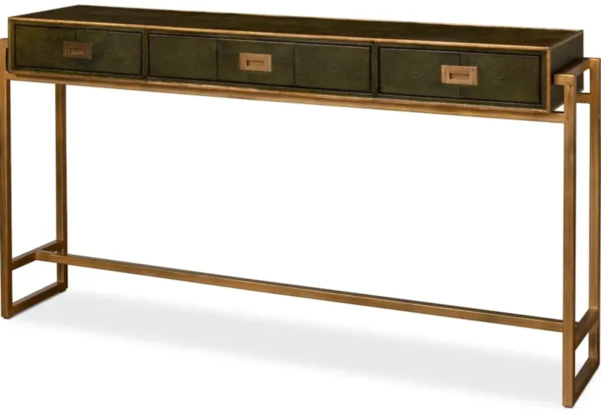 Shagreen Console Table Leaf