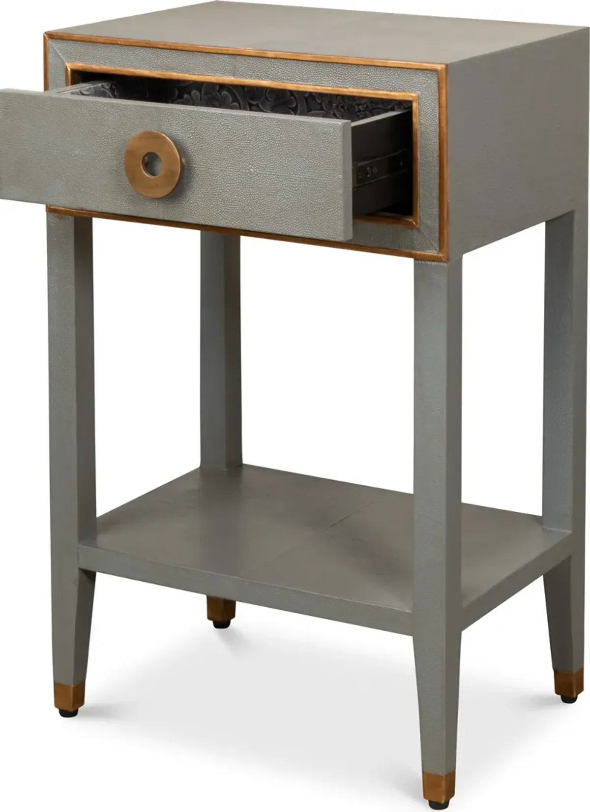 Shagreen Condo Nightstand Storm Grey