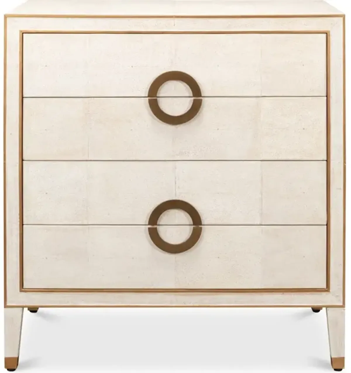 Shagreen 4 Drawer Chest Osprey White