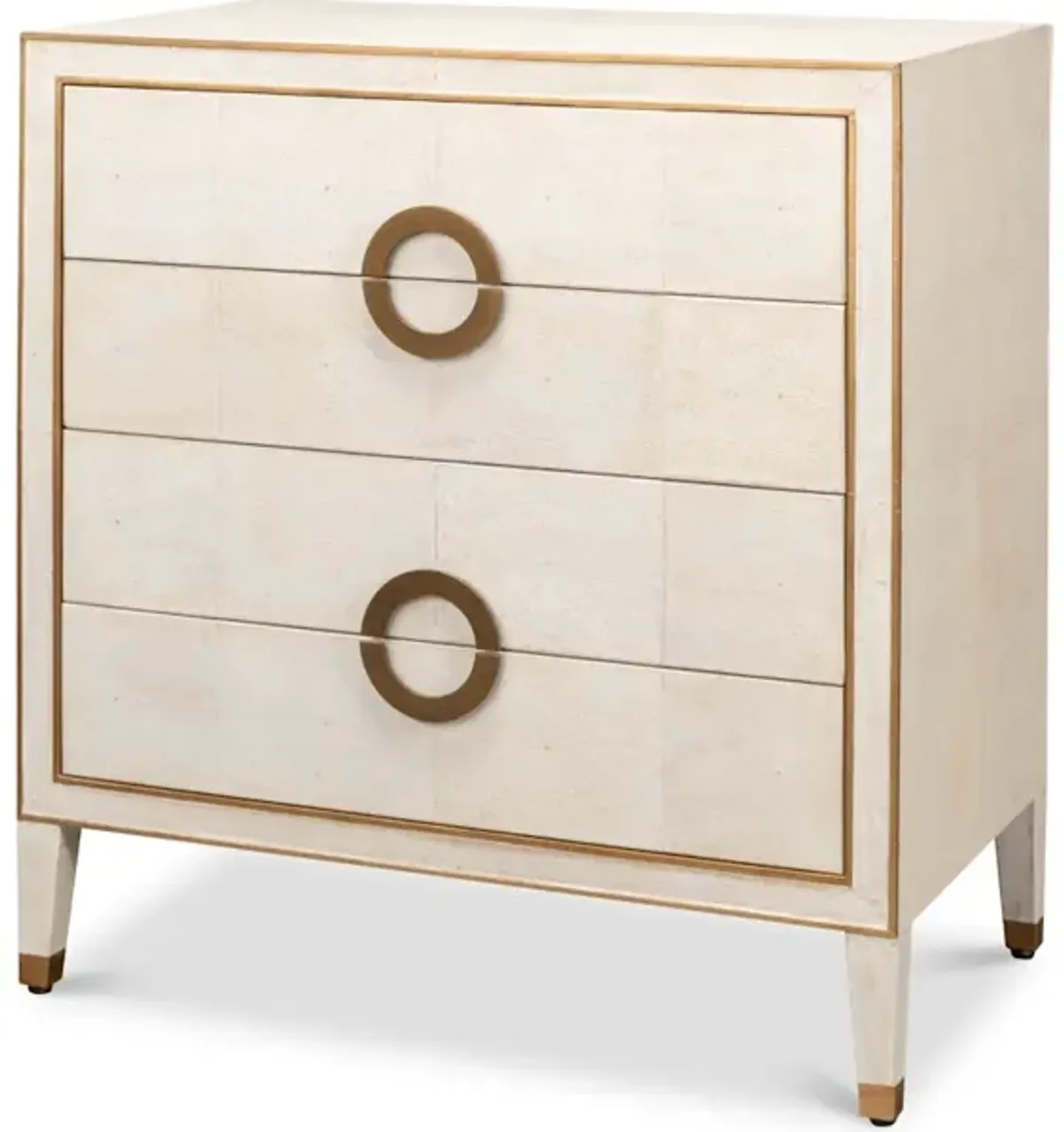 Shagreen 4 Drawer Chest Osprey White