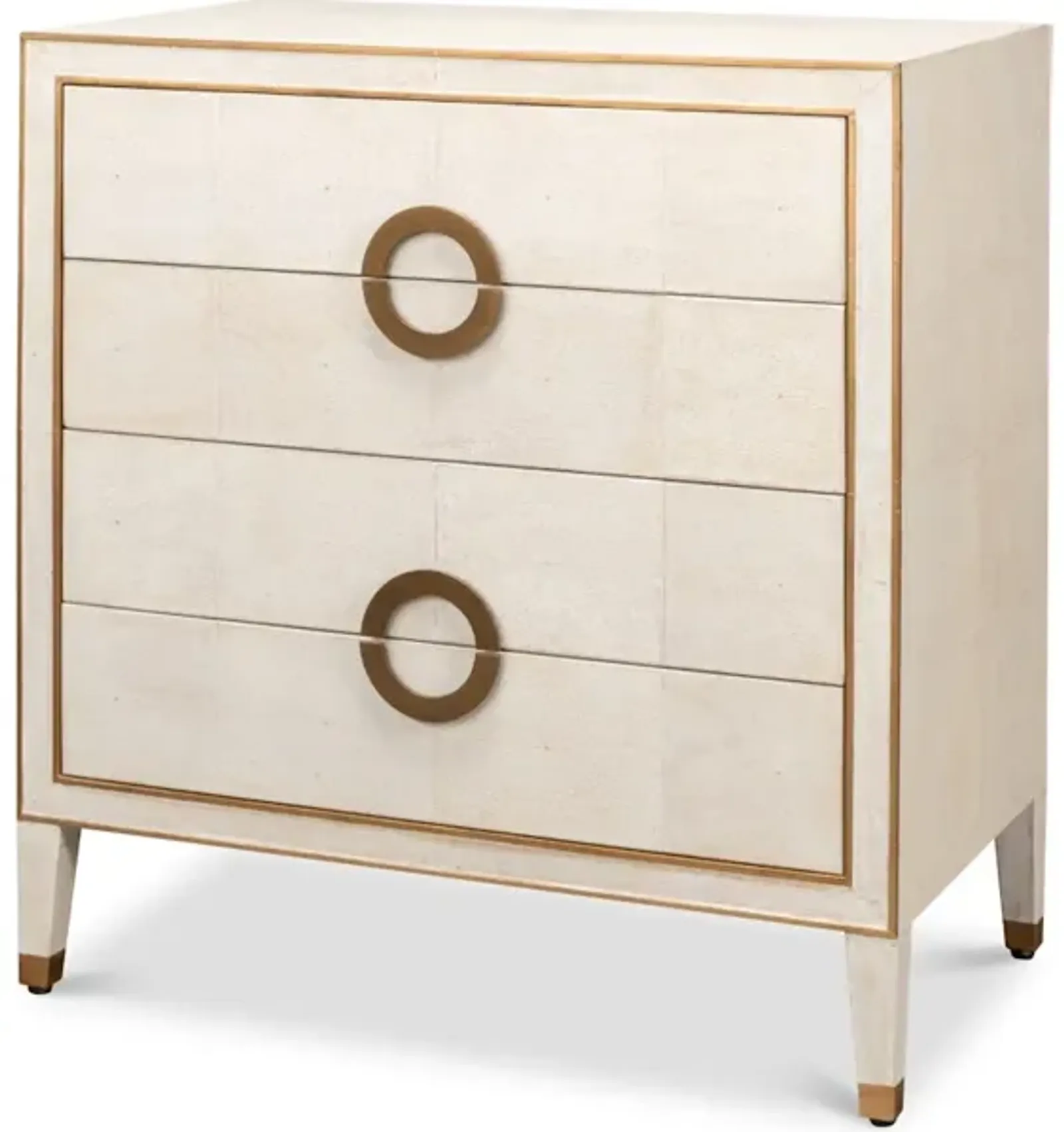 Shagreen 4 Drawer Chest Osprey White