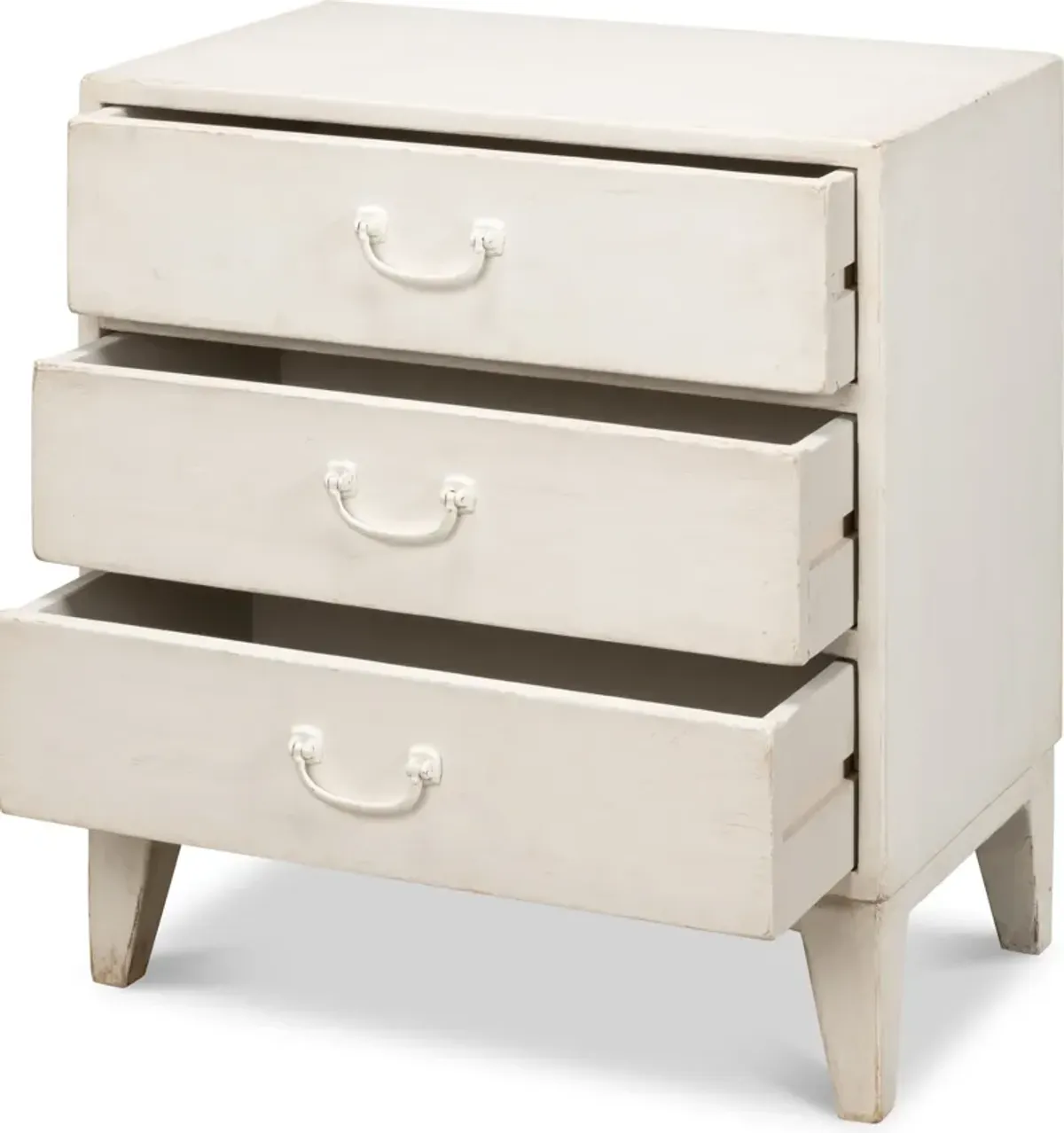 Willow 3 Drawer Commode Antique White