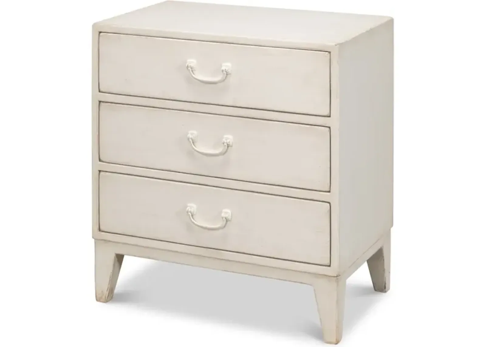 Willow 3 Drawer Commode Antique White