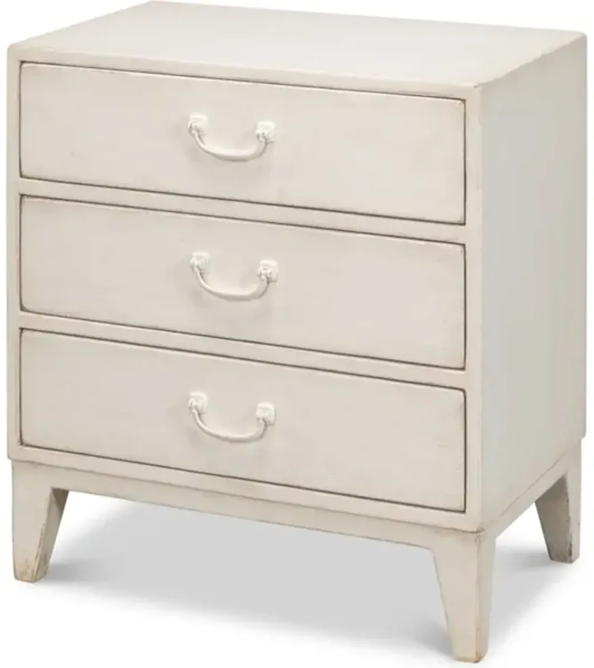 Willow 3 Drawer Commode Antique White