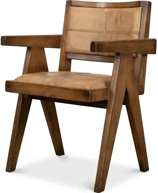 Angus Chair Brown W/Brown Leather