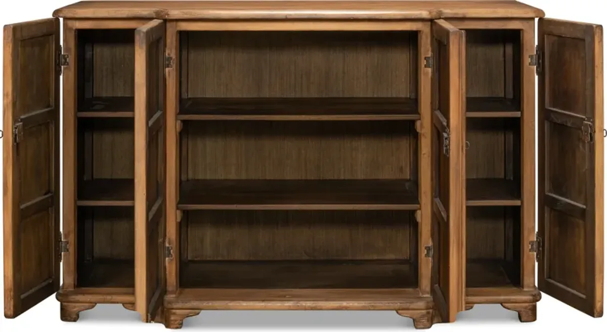 Entree' Sideboard  Brown Finish
