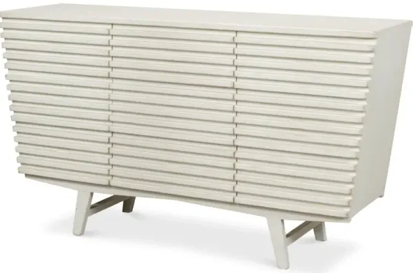 Ribbed 9 Drawer Commode Antique White