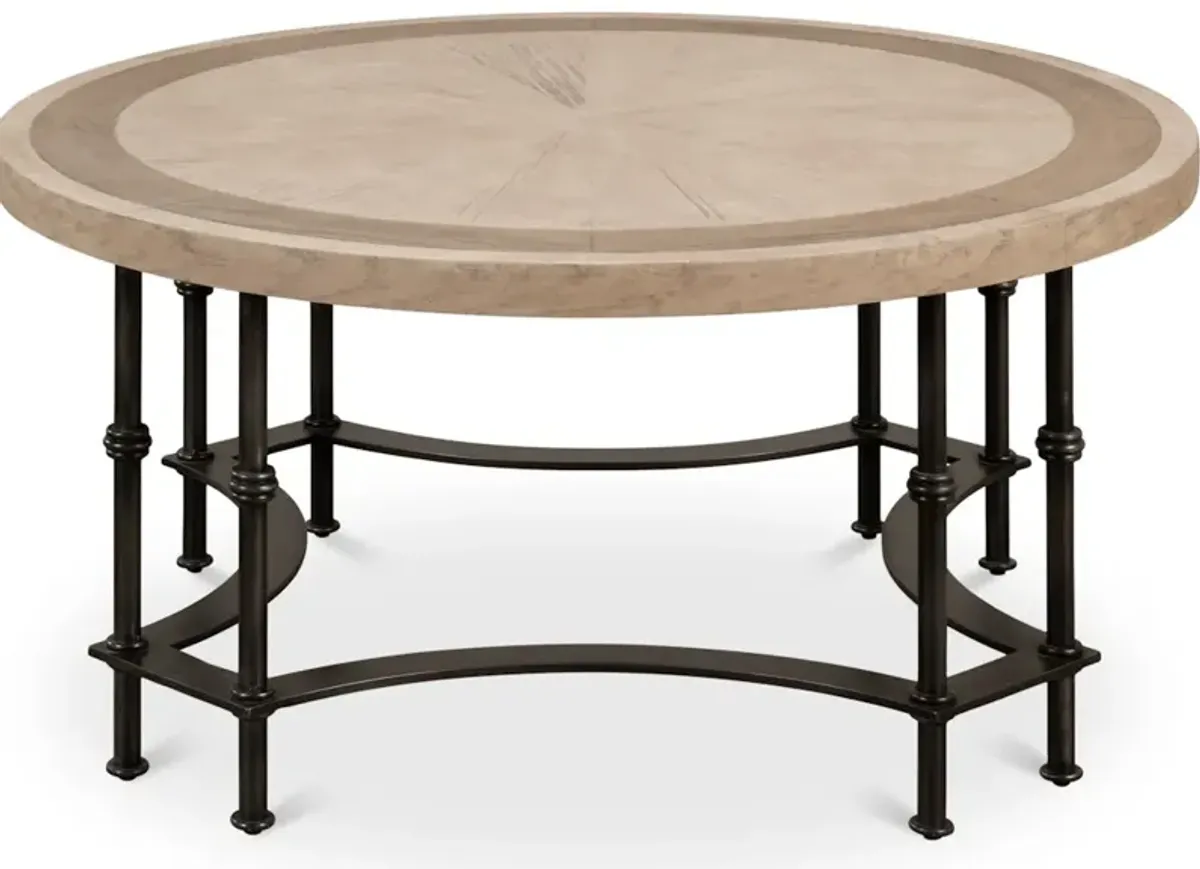 Chisholm Equestrian Cocktail Table  Grey