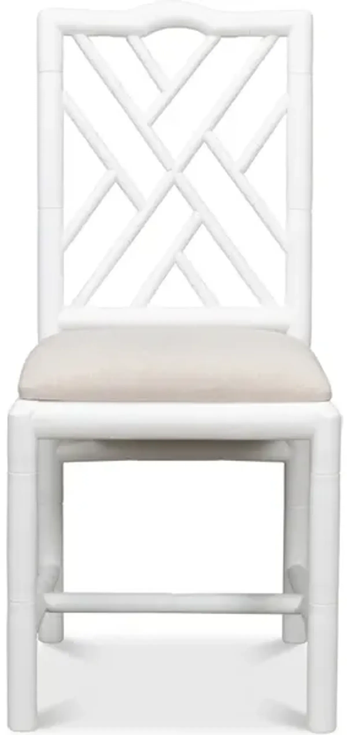 Brighton Bamboo Side Chair White