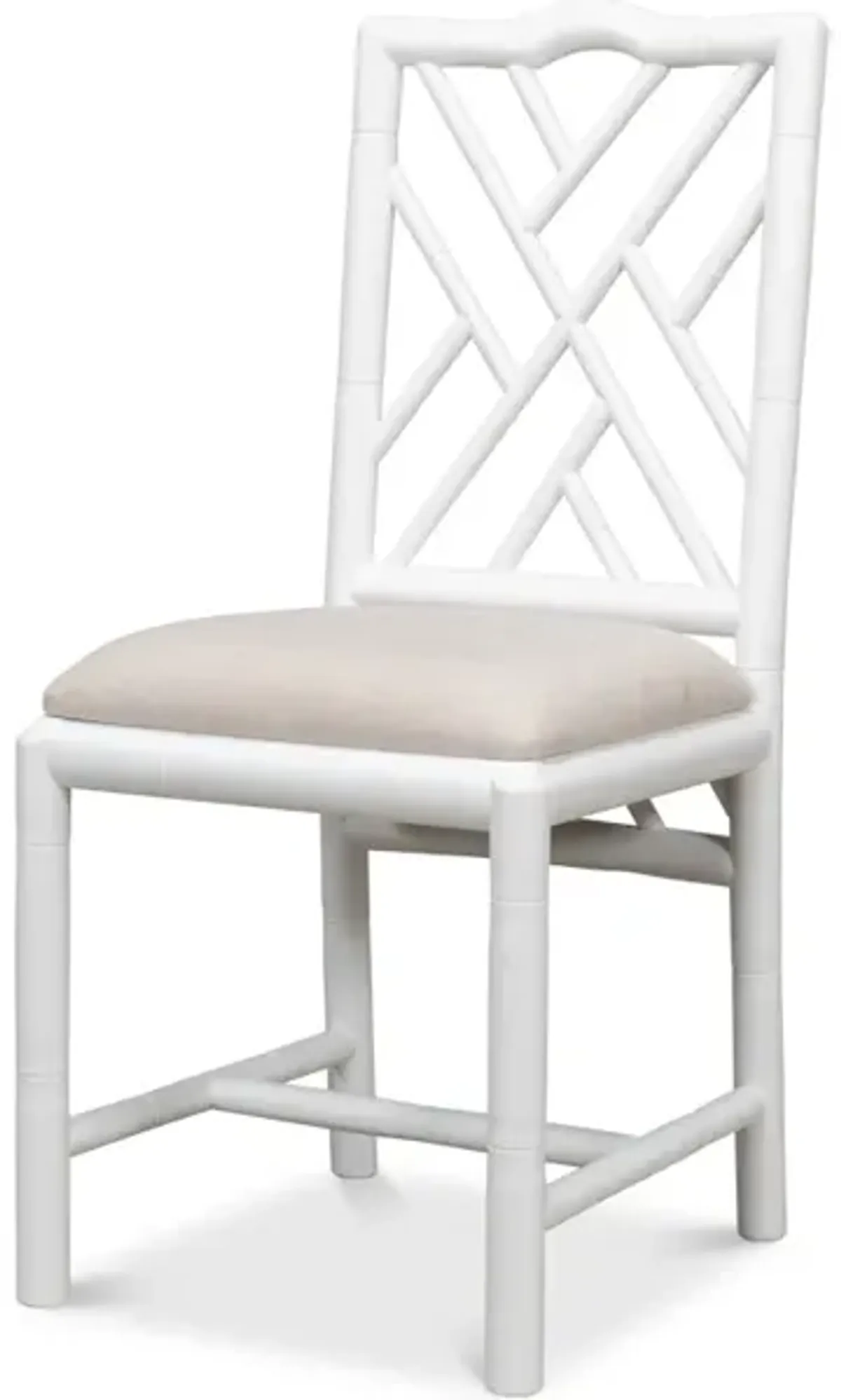 Brighton Bamboo Side Chair White