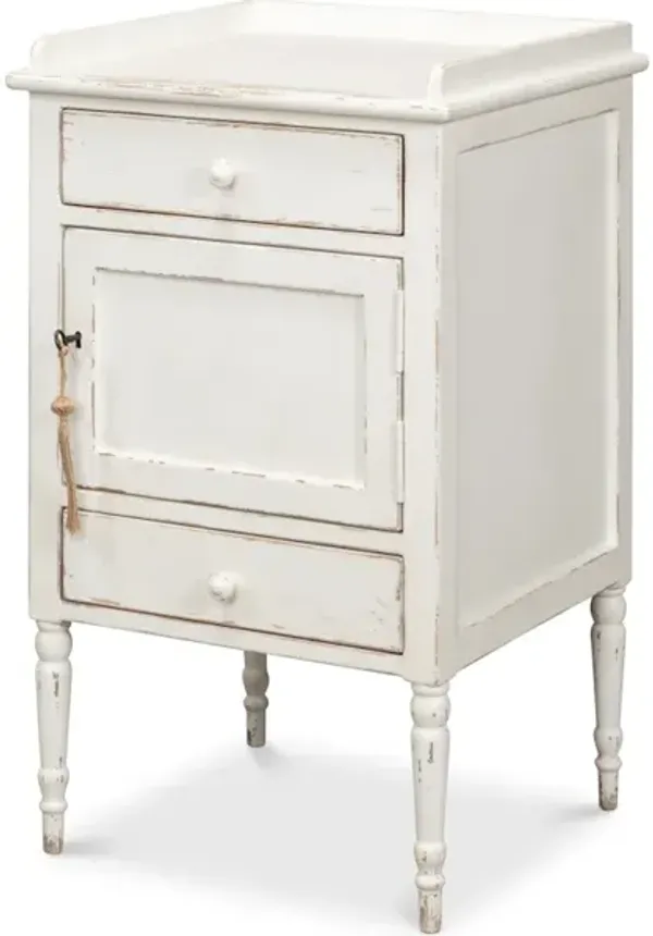 Rose Side Table Right White