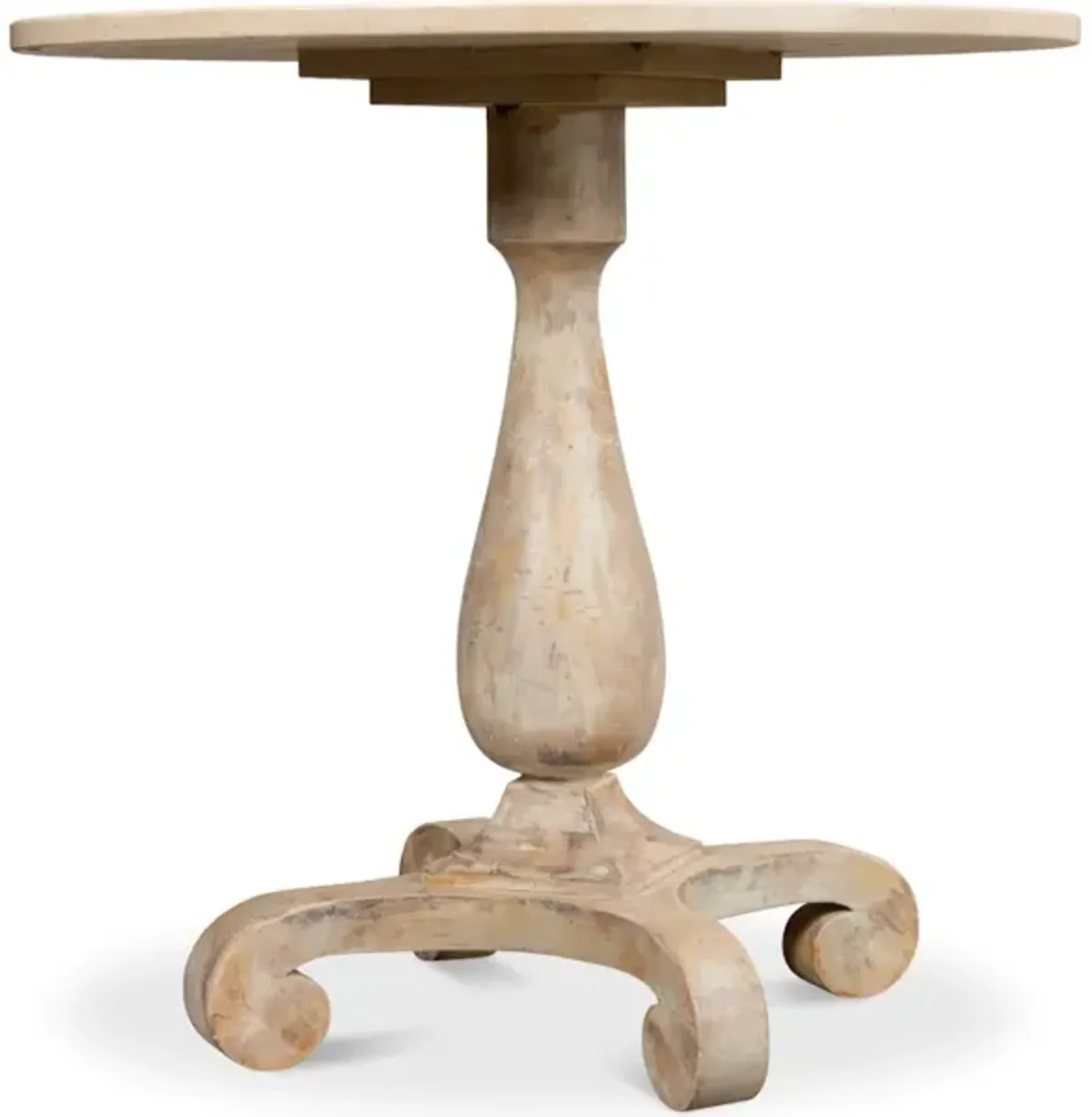 Bistro Table Ant. Oak Shiny Trav.Top