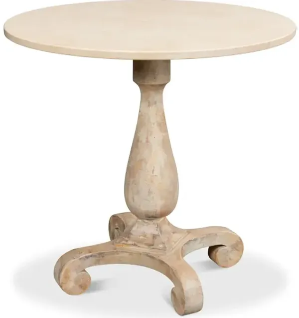 Bistro Table Ant. Oak Shiny Trav.Top
