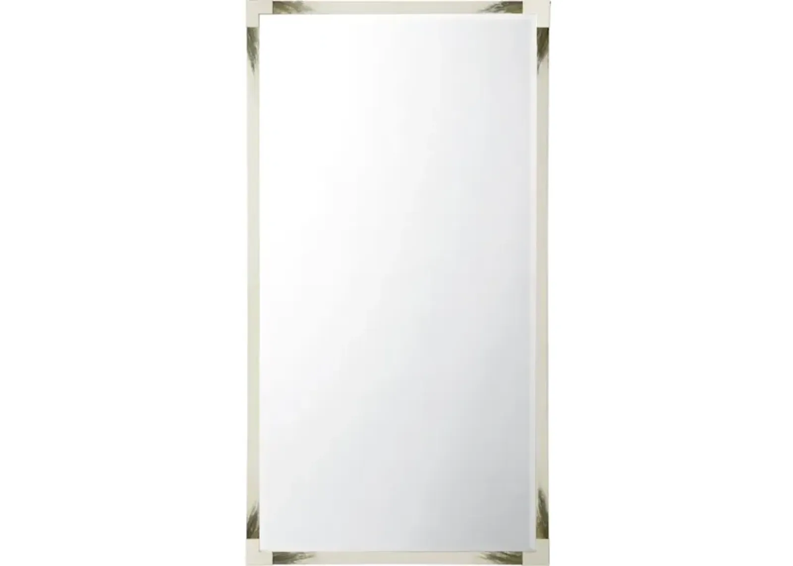 Cutting Edge Floor Mirror (Longhorn White)