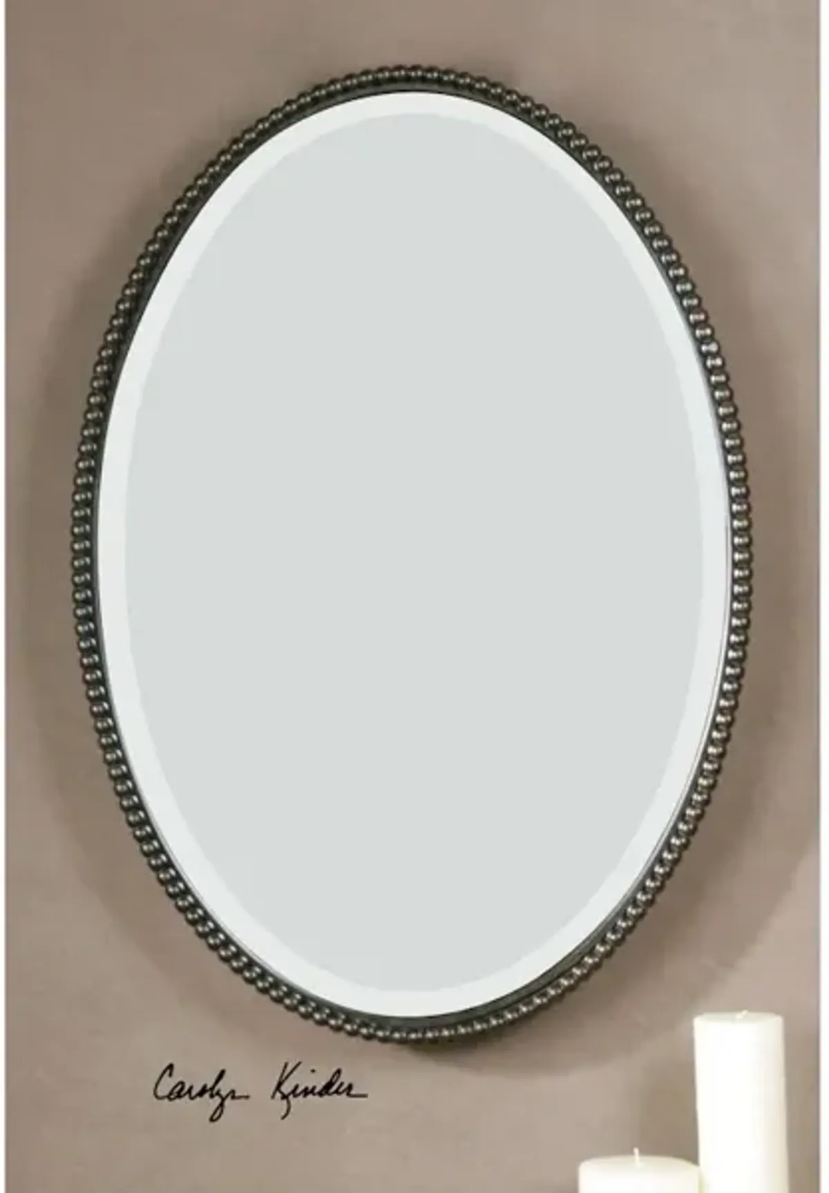 Sherise Bronze Oval Mirror