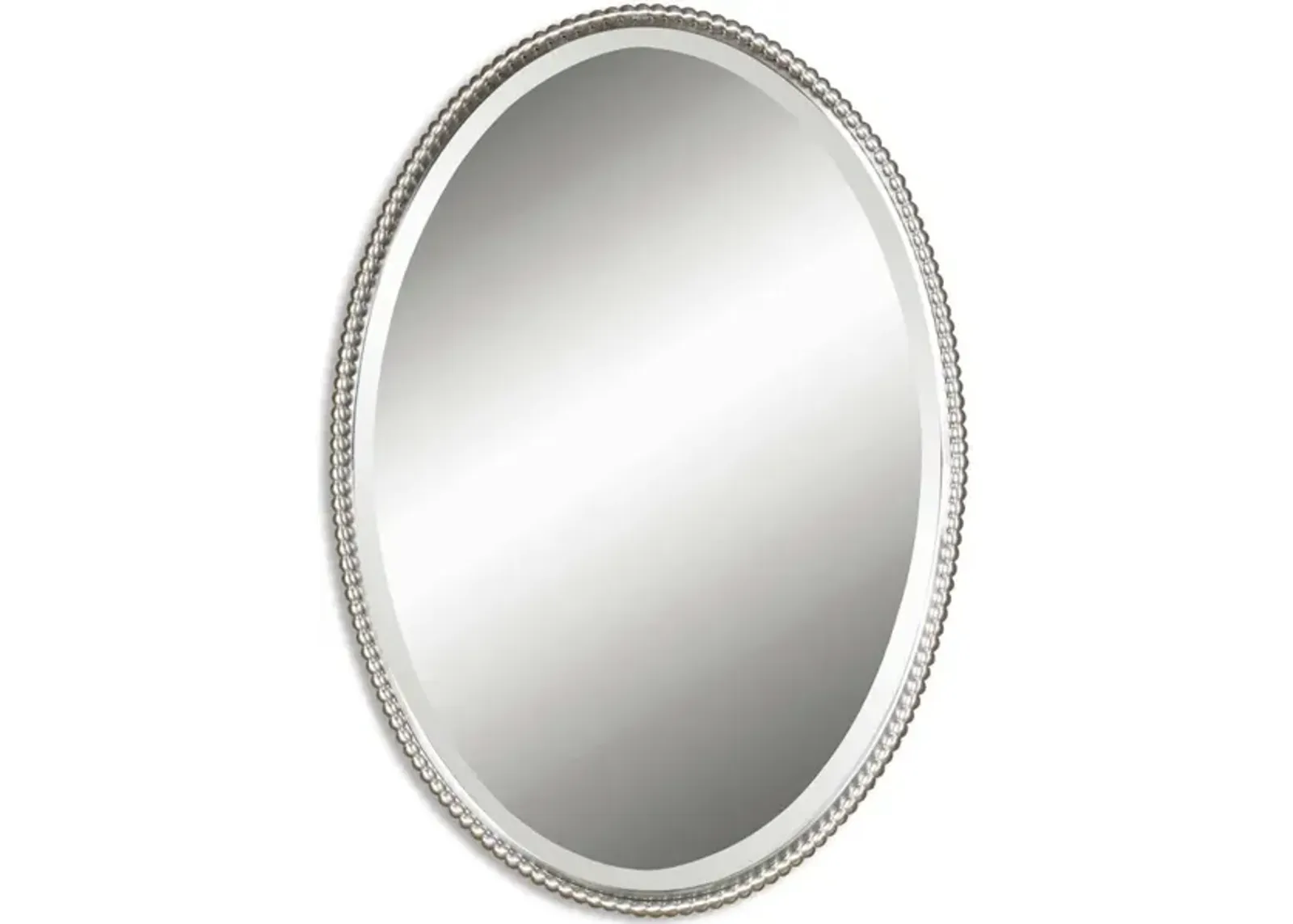 Sherise Brushed Nickel Oval Mirror