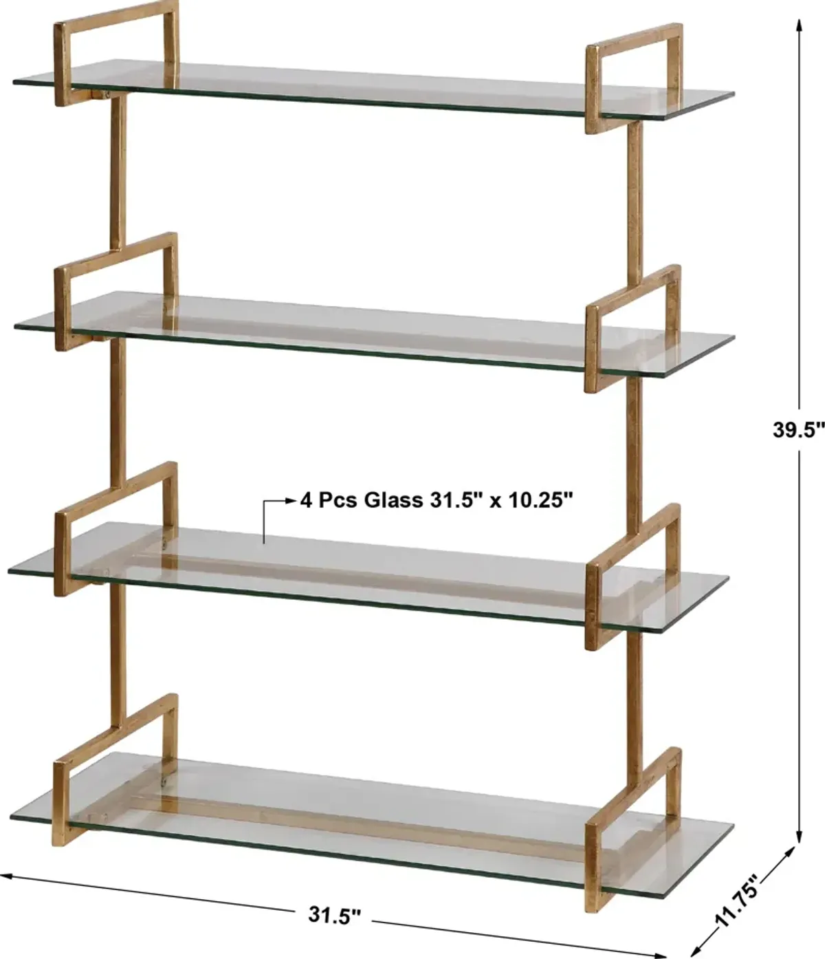 Auley Gold Wall Shelf