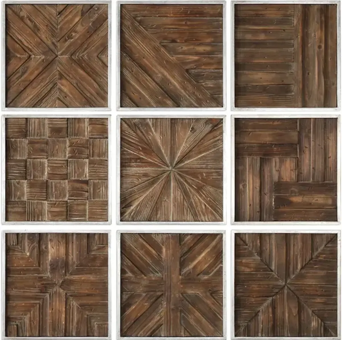 Bryndle Rustic Wooden Squares Set/9