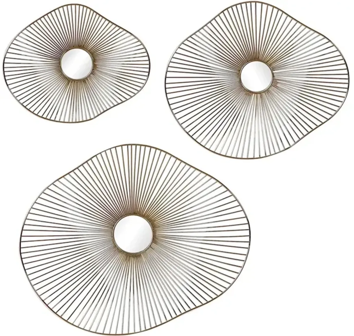 Avarie Gold Metal Wall Art Set/3