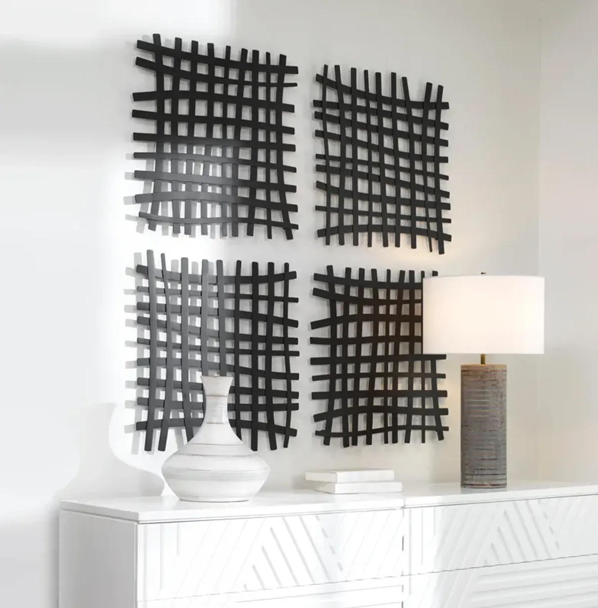 Gridlines Iron Wall Decor