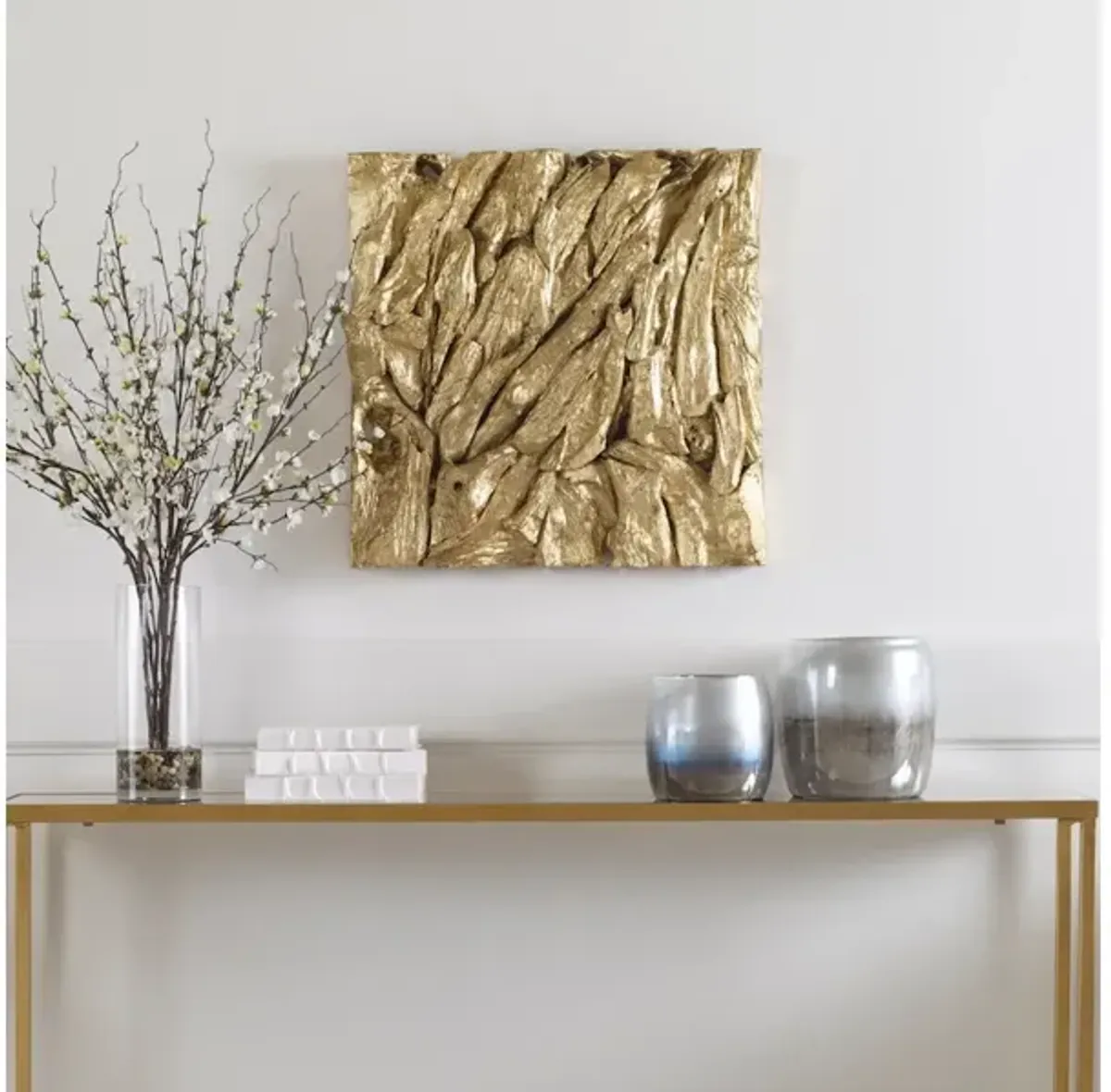 Rio Gold Wood Wall Decor