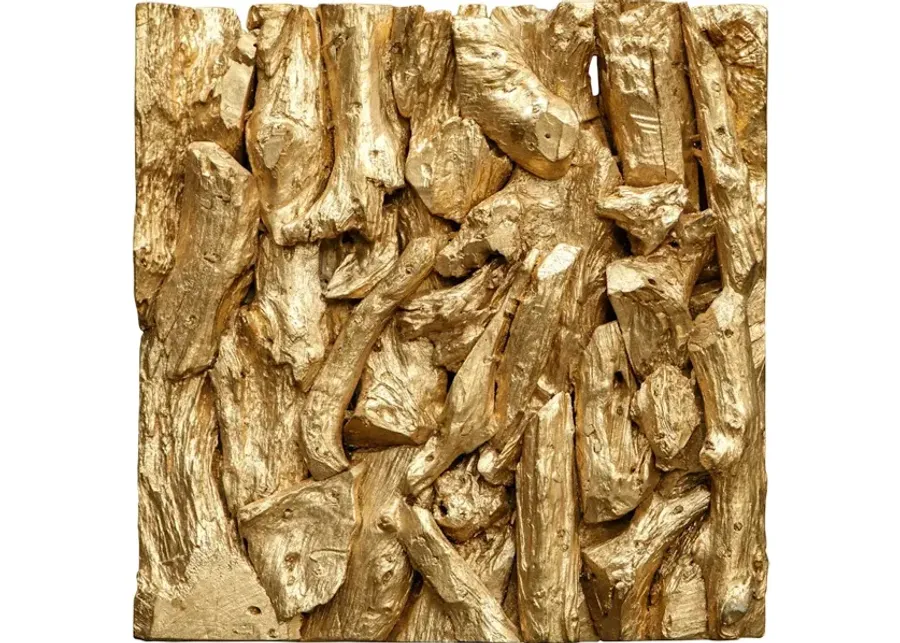 Rio Gold Wood Wall Decor