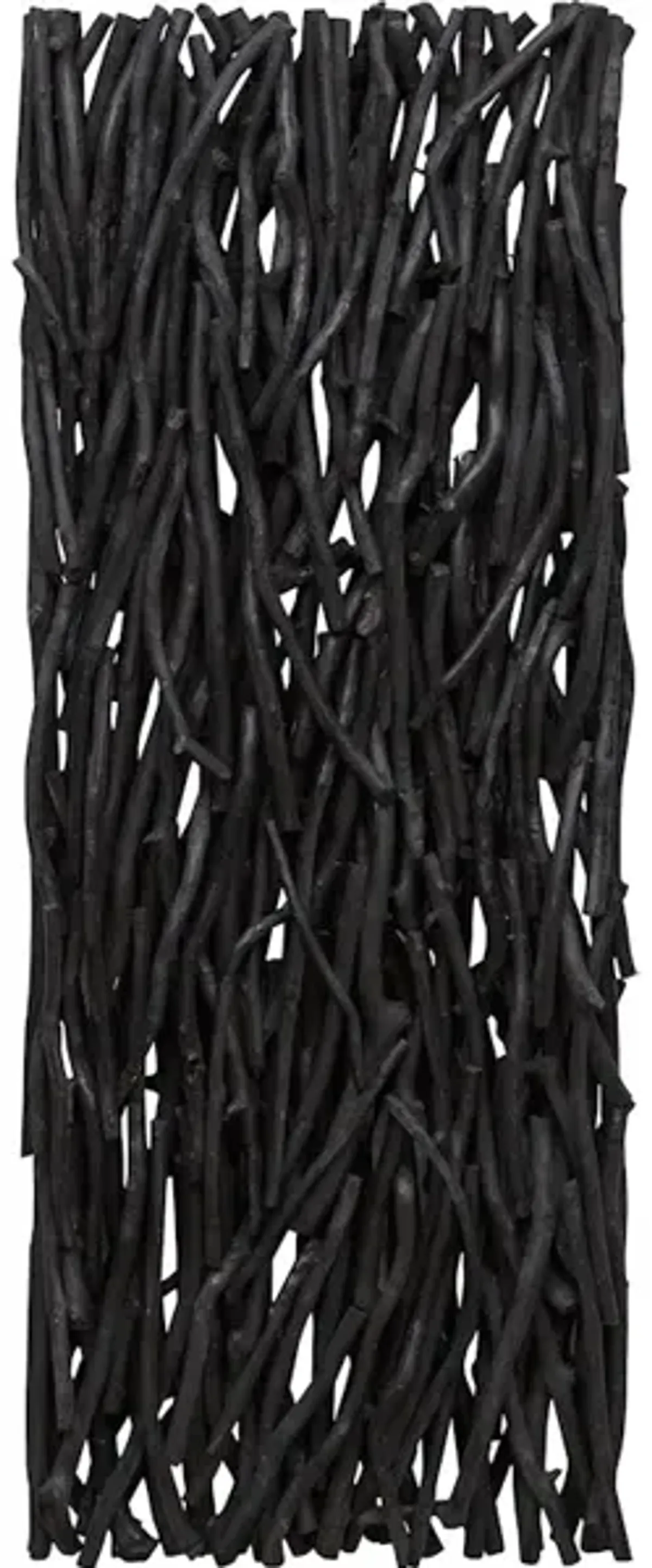 Gathered Teak Black Wood Wall Decor