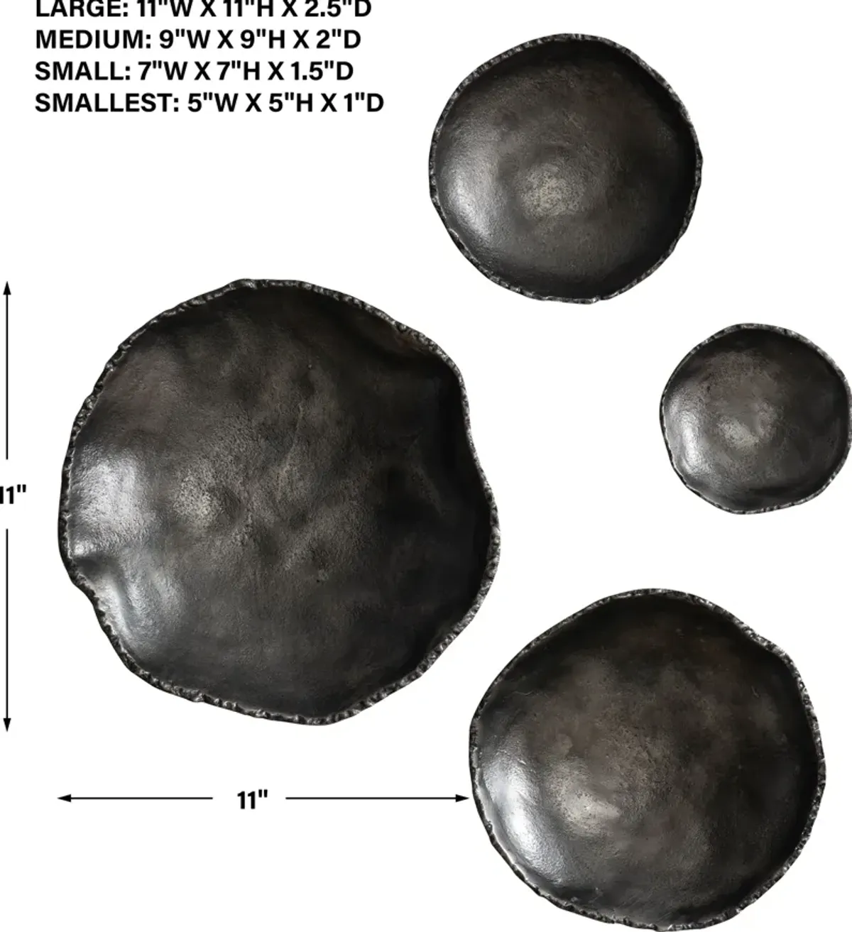 Lucky Coins Nickel Wall Decor Set/4