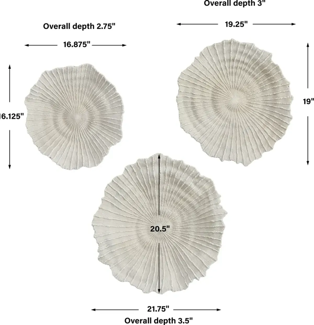 Ocean Gems Coral Wall Decor Set/3