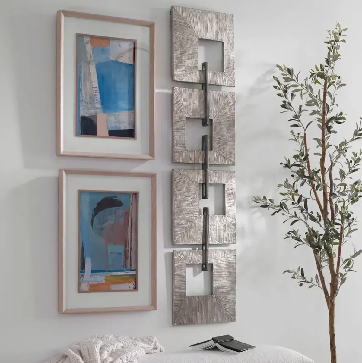 Linked Champagne Metal Wall Decor