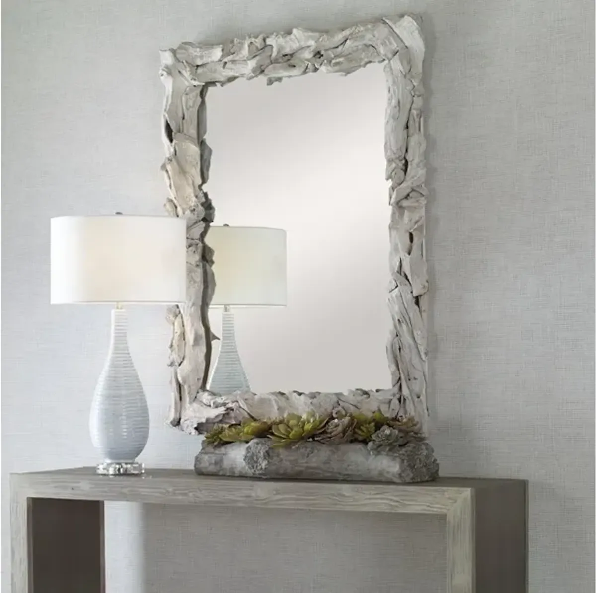 Rio Whitewash Teak Mirror