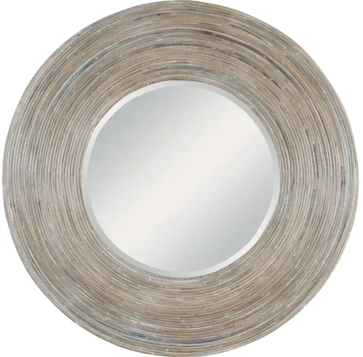 Vortex White Washed Round Mirror