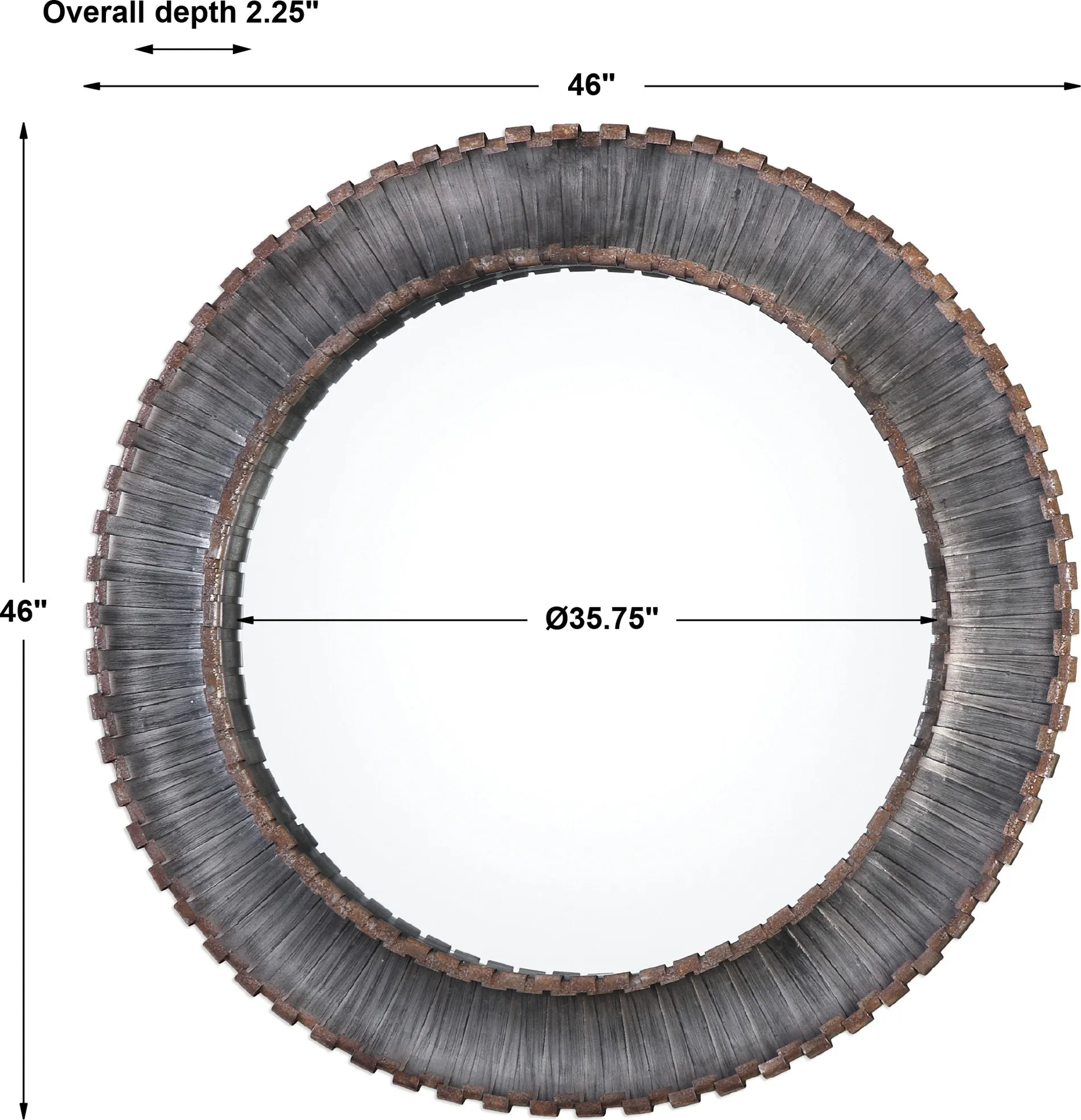 Tanaina Silver Round Mirror