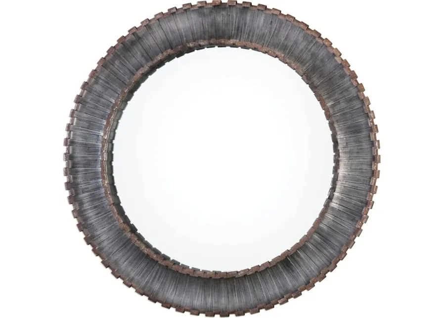 Tanaina Silver Round Mirror