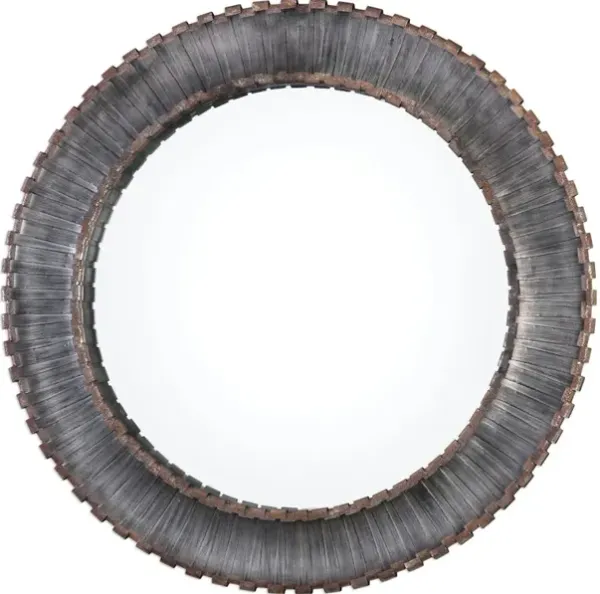 Tanaina Silver Round Mirror
