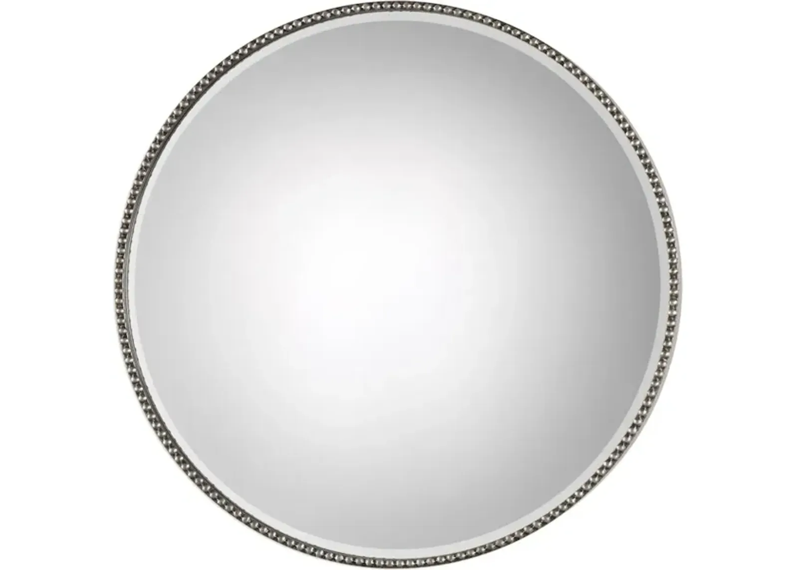 Stefania Beaded Round Mirror