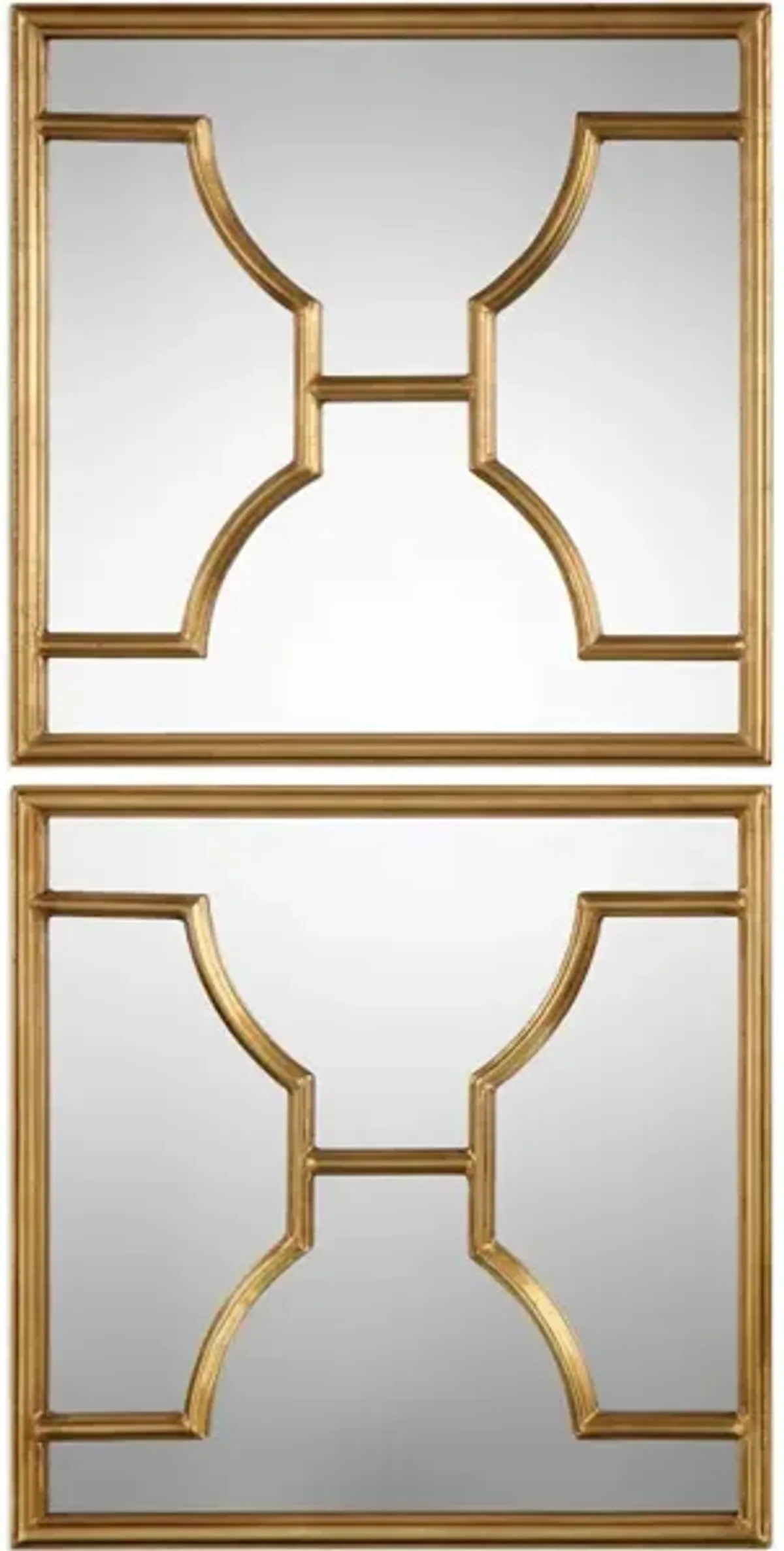 Misa Gold Square Mirrors S/2