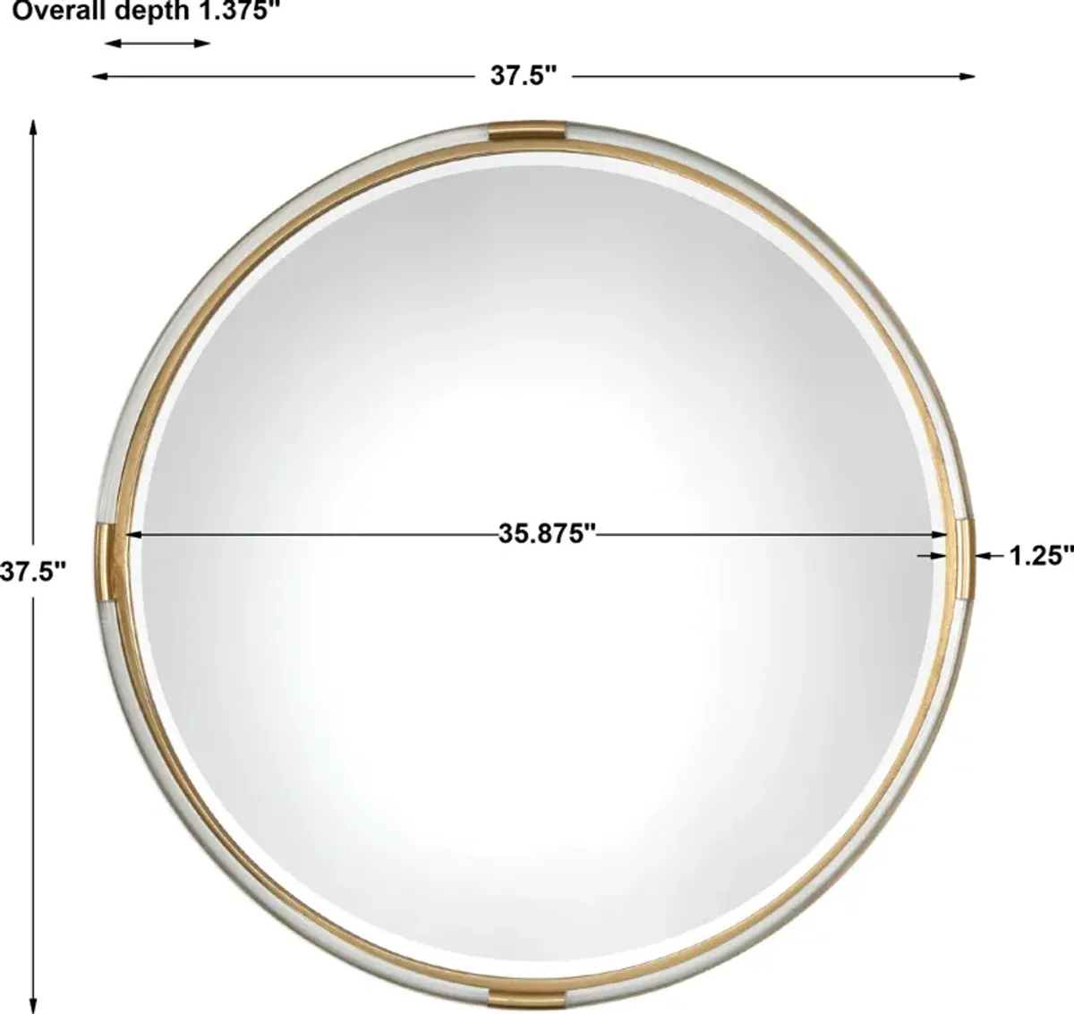 Mackai Round Gold Mirror