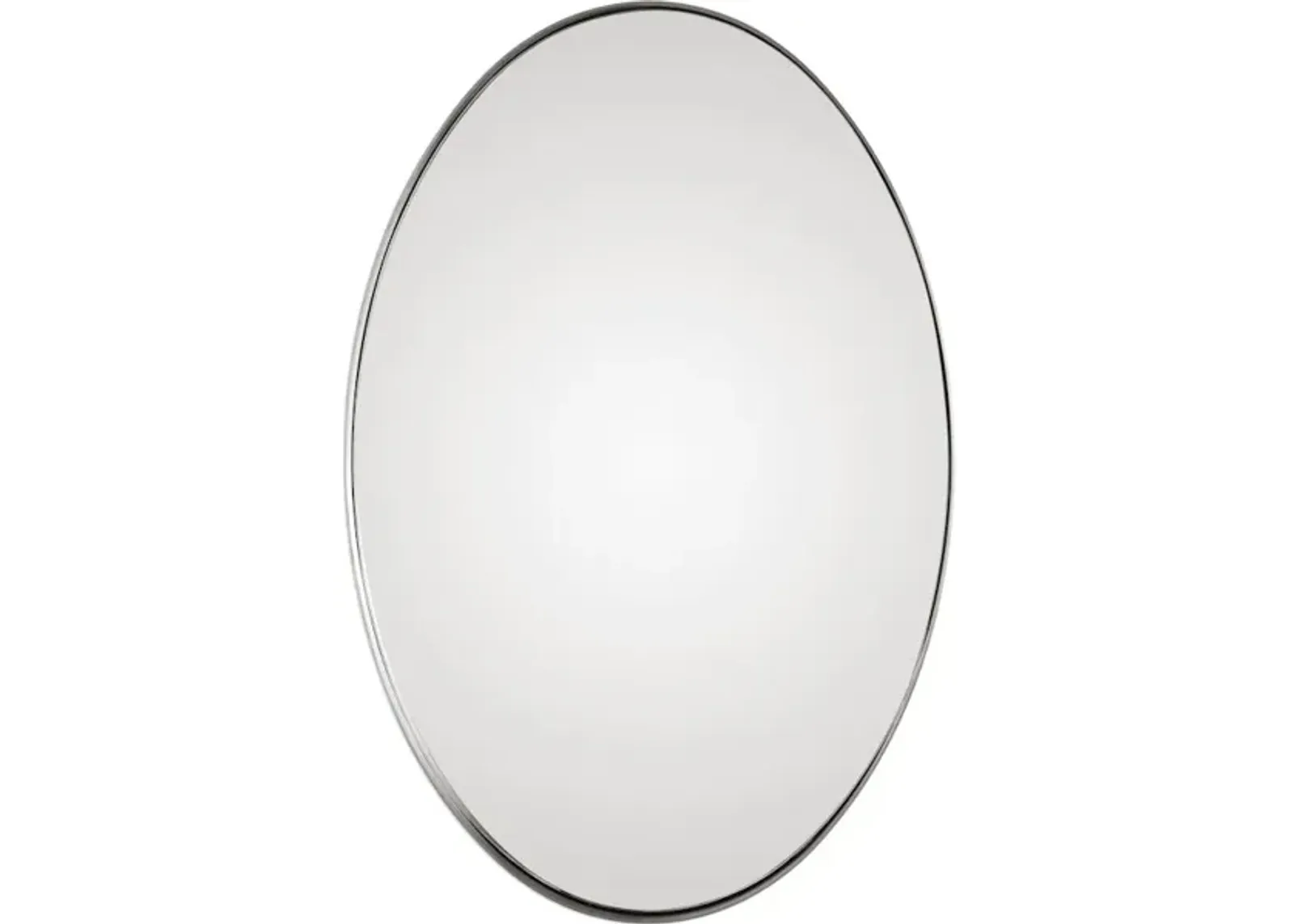 Pursley Brushed Nickel Oval Mirror