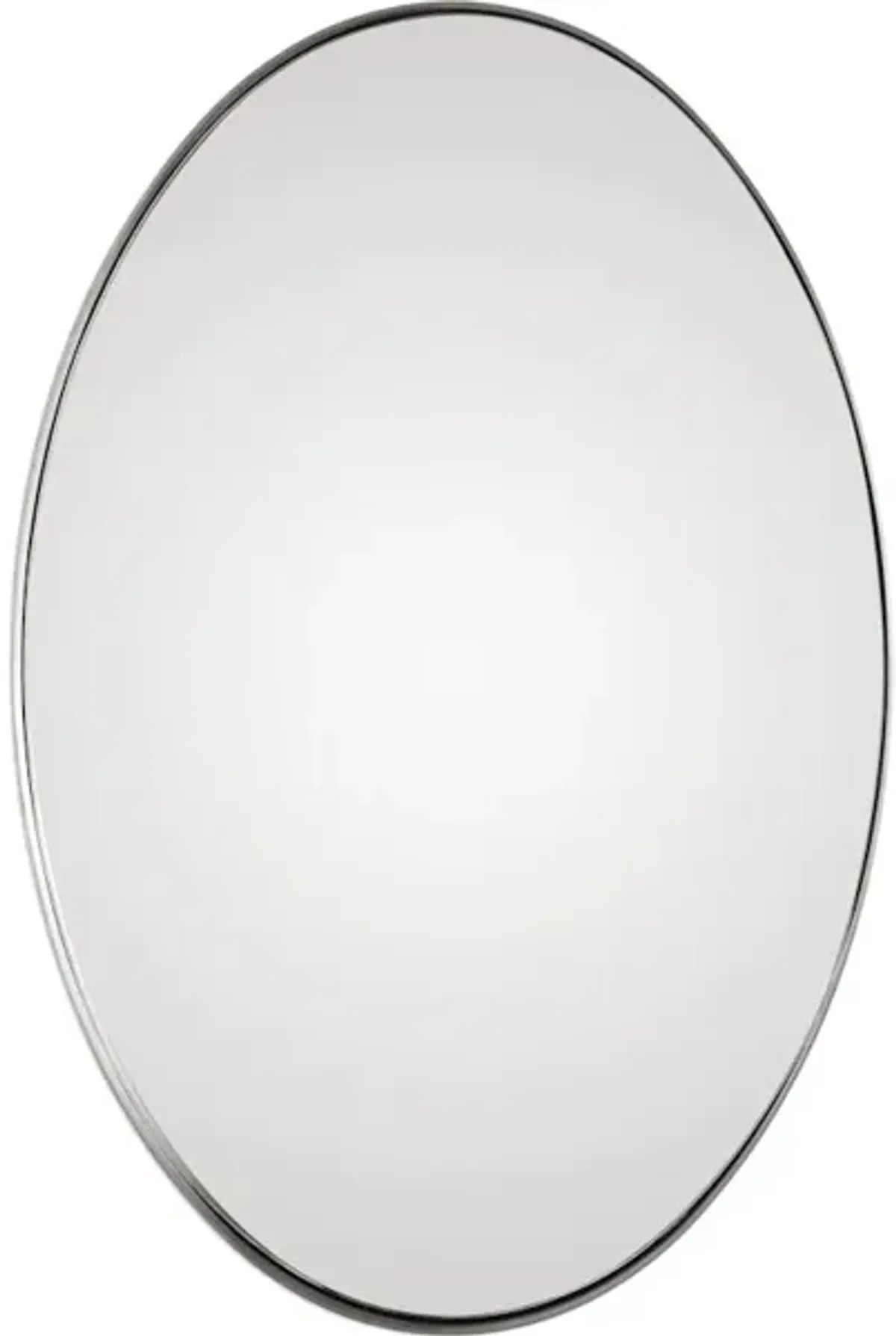 Pursley Brushed Nickel Oval Mirror