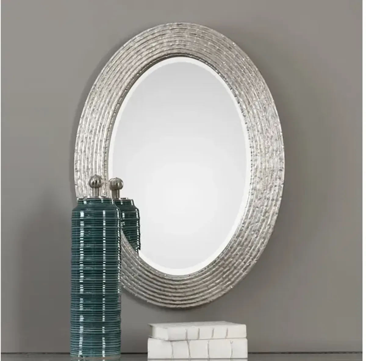 Conder Oval Silver Mirror