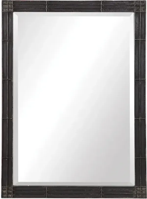 Gower Aged Black Vanity Mirror